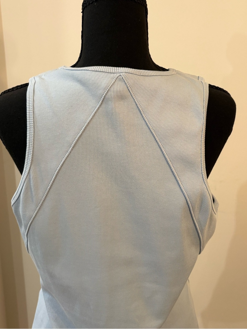 WHBM Pale Blue Ribbed Tank - Picture 4 of 4